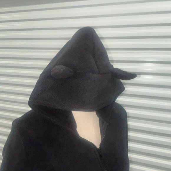 Emily the Strange Hooded Fleece Jacket โ Black S/M - Picture 2 of 5